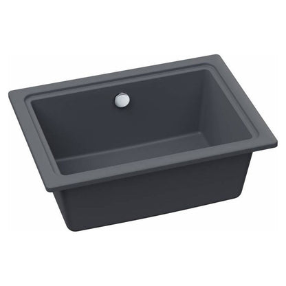 Abode Denton Compact 1B Undermount Sink - Grey Metallic