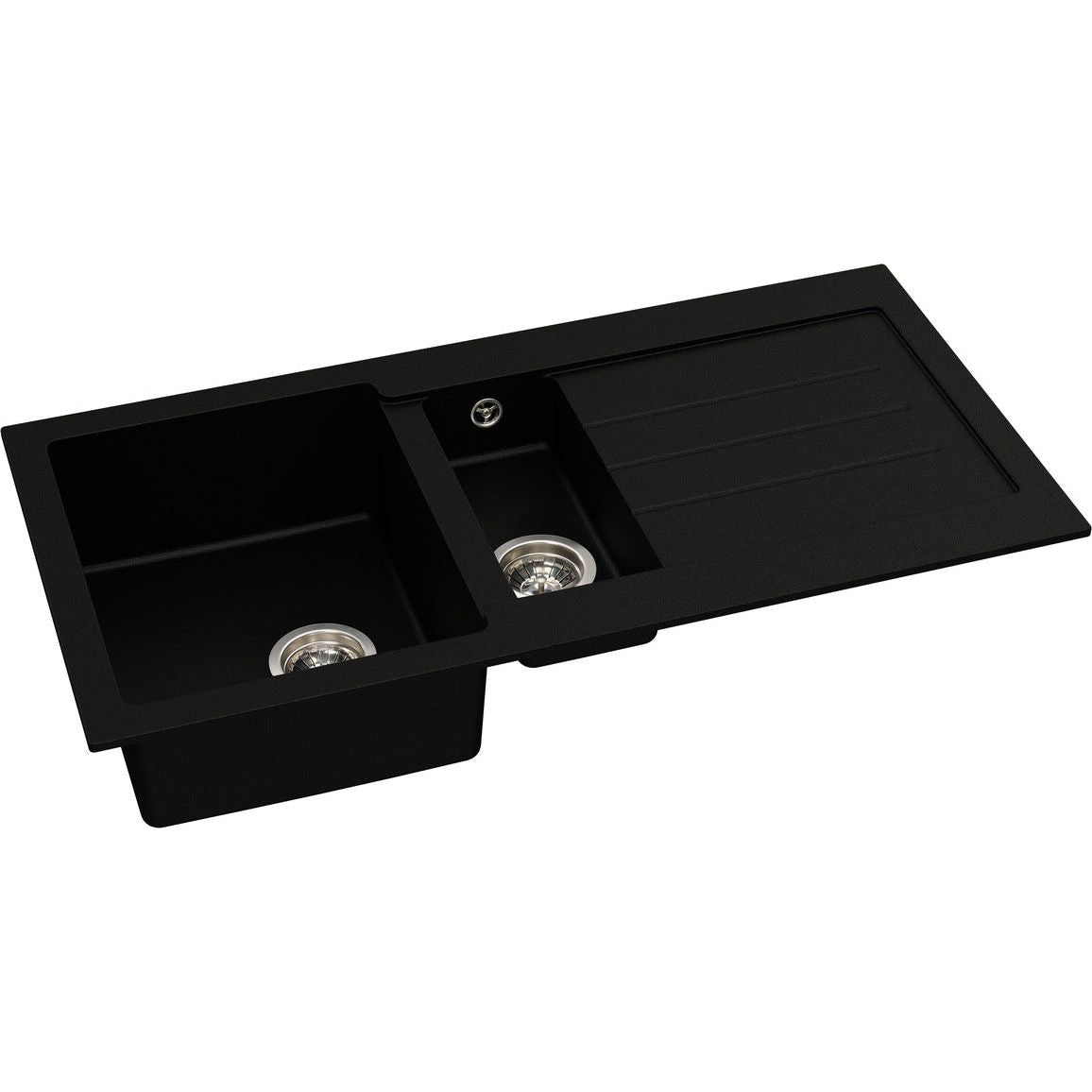 Abode Xcite 1.5B Inset Black Metallic Sink & Astral Tap Pack
