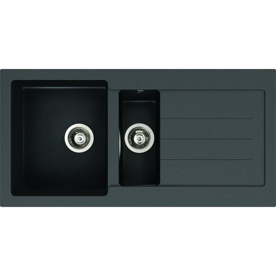 Abode Xcite 1.5B Inset Black Metallic Sink & Astral Tap Pack