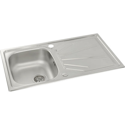 Abode Trydent 1B & Drainer Inset Sink - St/Steel