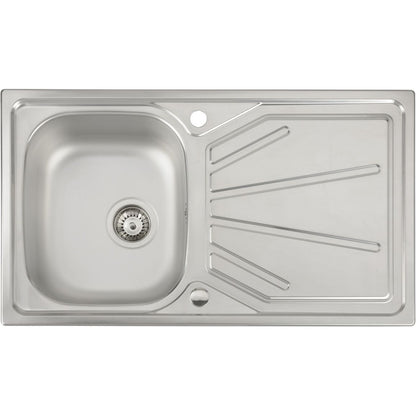 Abode Trydent 1B & Drainer Inset Sink - St/Steel