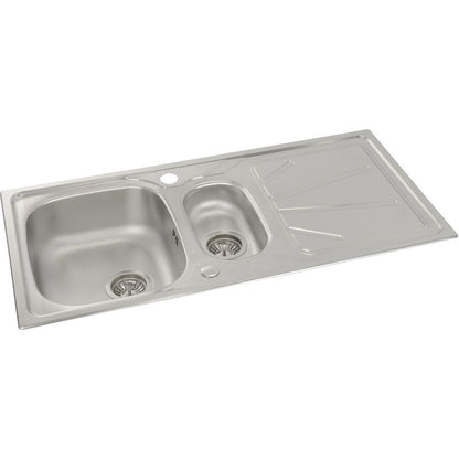 Fregadero empotrado Abode Trydent 1.5B y escurridor - Inox/Acero