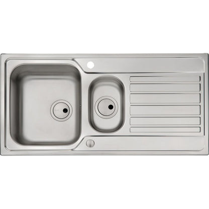 Abode Connekt 1.5B & Drainer Inset Sink - St/Steel