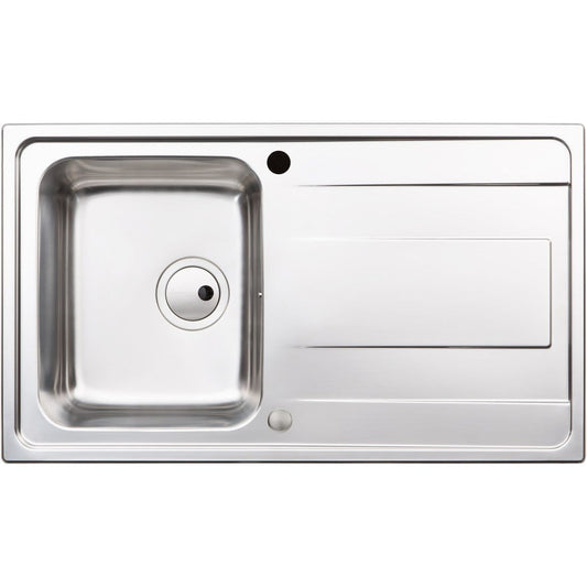 Abode Ixis Compact 1B & Drainer Inset Sink - St/Steel