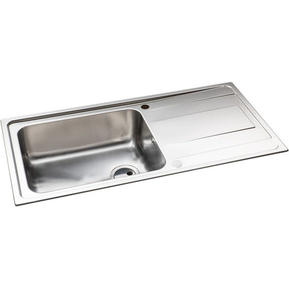 Abode Ixis 1B & Drainer Inset Sink - St/Steel