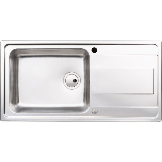 Abode Ixis 1B & Drainer Inset Sink - St/Steel