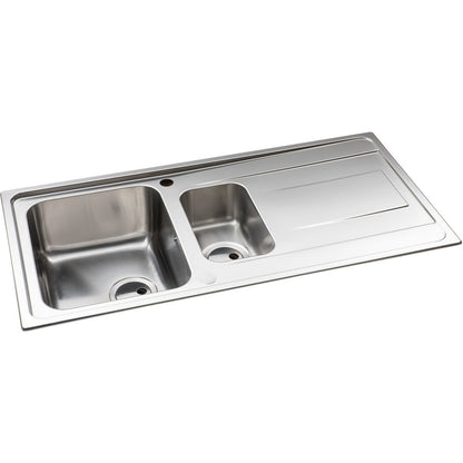 Fregadero empotrado Abode Ixis 1.5B y escurridor - Inox/Acero