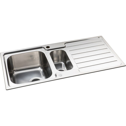 Abode Neron 1.5B & Drainer Inset Sink - St/Steel