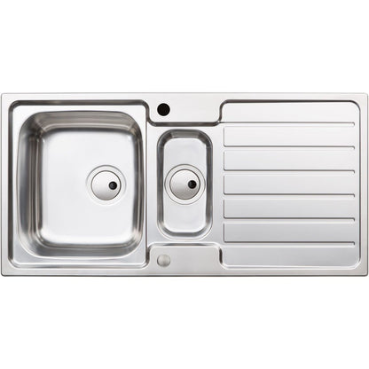 Abode Neron 1.5B & Drainer Inset Sink - St/Steel