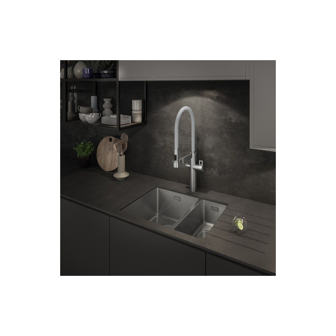 Abode Matrix R15 1.5B LHMB Undermount/Inset Sink - St/Steel