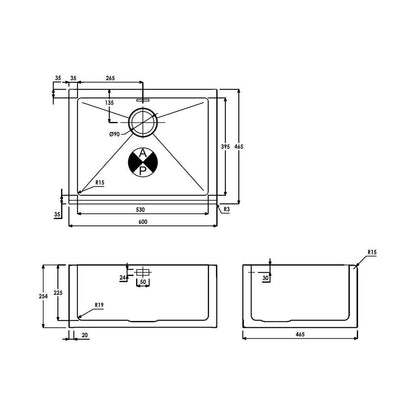 Abode Belfast 1B Undermount Sink - St/Steel