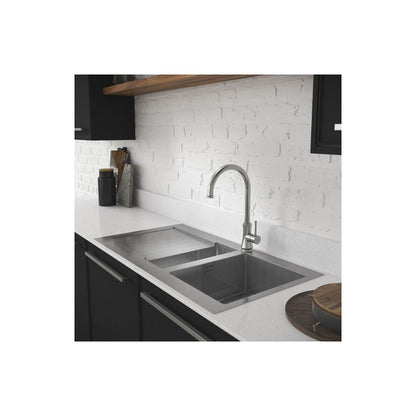 Abode Verve 1.5B & Drainer Inset Sink - St/Steel