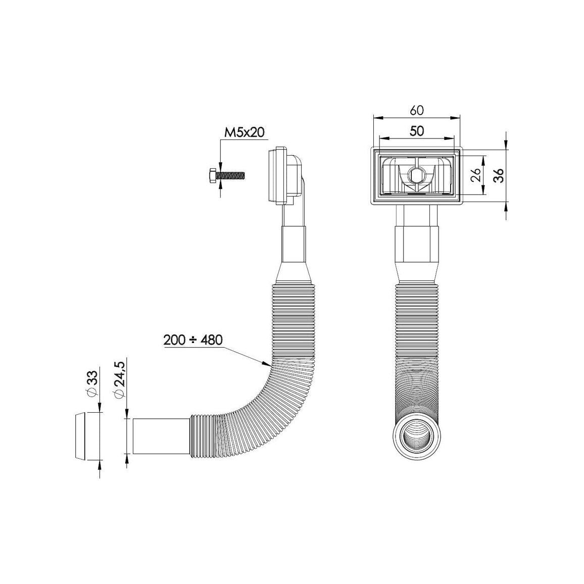 Abode Rectangular Overflow Kit - For St/Steel Sinks