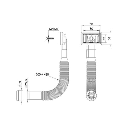 Abode Rectangular Overflow Kit - For St/Steel Sinks