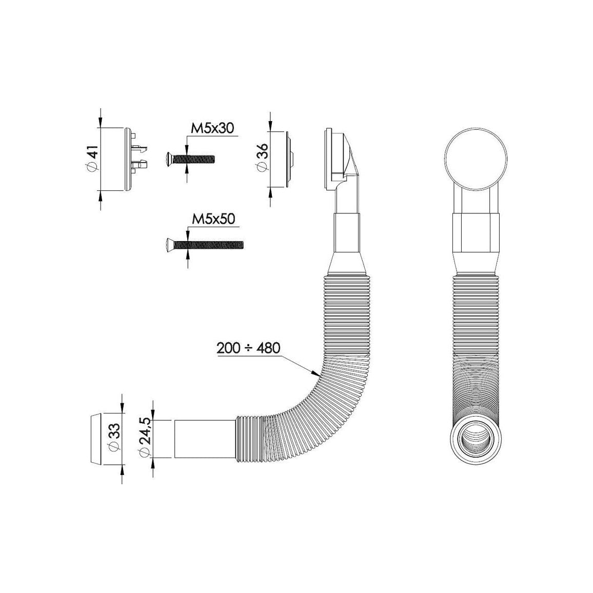 Abode Round Overflow Kit - For Ceramic/Granite Sinks