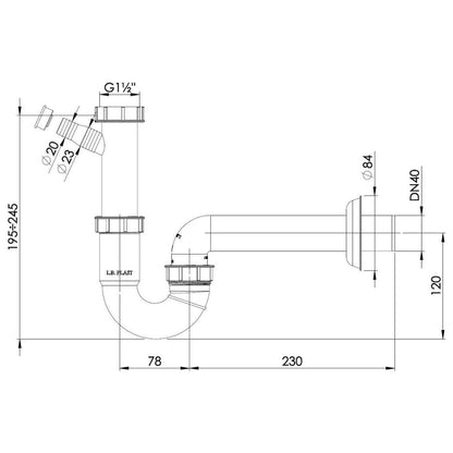 Abode Single Bowl Pipework Kit - White