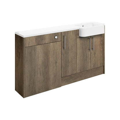 Cedar 1542mm Basin, WC & 1 Door Unit Pack (LH) - Nebraska Oak