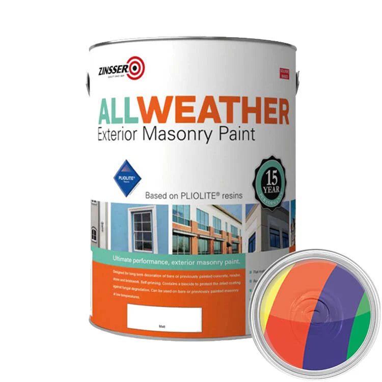 Zinsser All Weather Masonry Paint Wht 5ltr