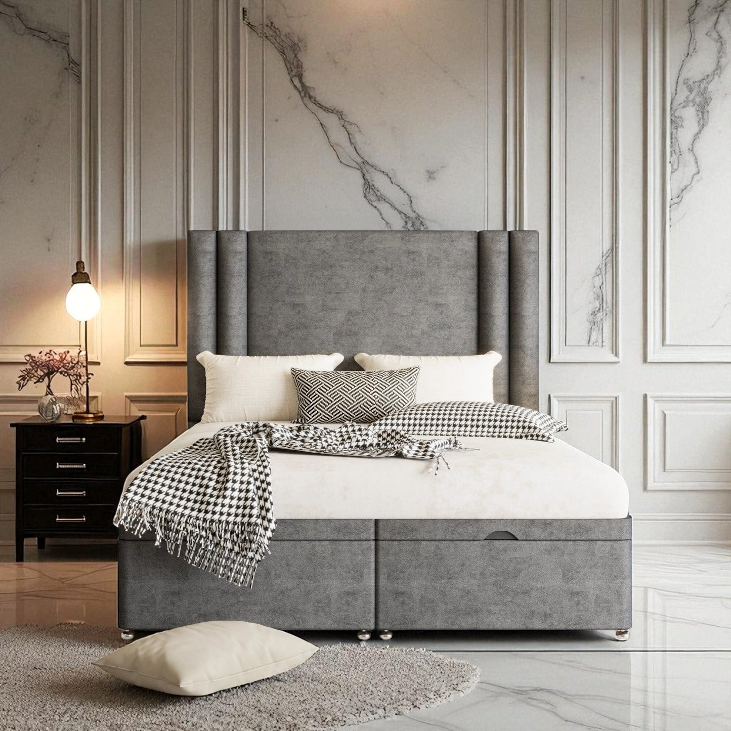 Amara Ottoman Storage Divan Bed Set