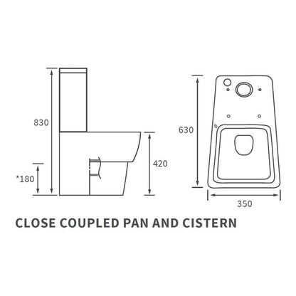 Finima Close Coupled WC & Soft Close Seat