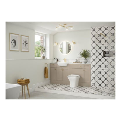 Berry 1542mm Basin, WC & 1 Door Unit Pack (RH) - Matt Latte