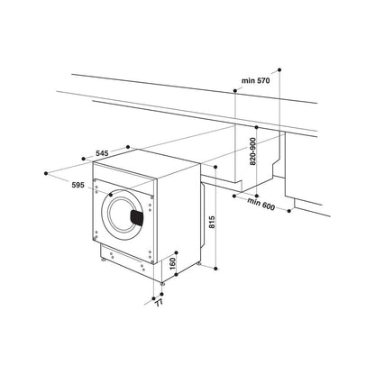 Hotpoint BI WMHG 71483 UK N B/I 7kg 1400rpm Washing Machine