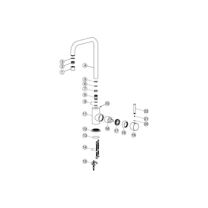 Prima Rhode U-Spout Mixer Tap - Chrome