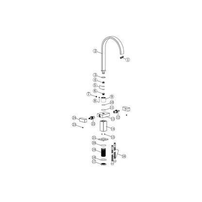 Prima Vogue Dual Lever Mixer Tap - Chrome