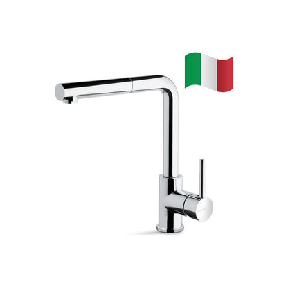 Prima+ Riace Single Lever L-Shaped Mixer Tap w/Pull Out - Chrome