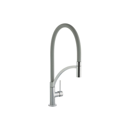 Prima+ Swan Neck Single Lever Mixer Tap w/Pull Out - Grey