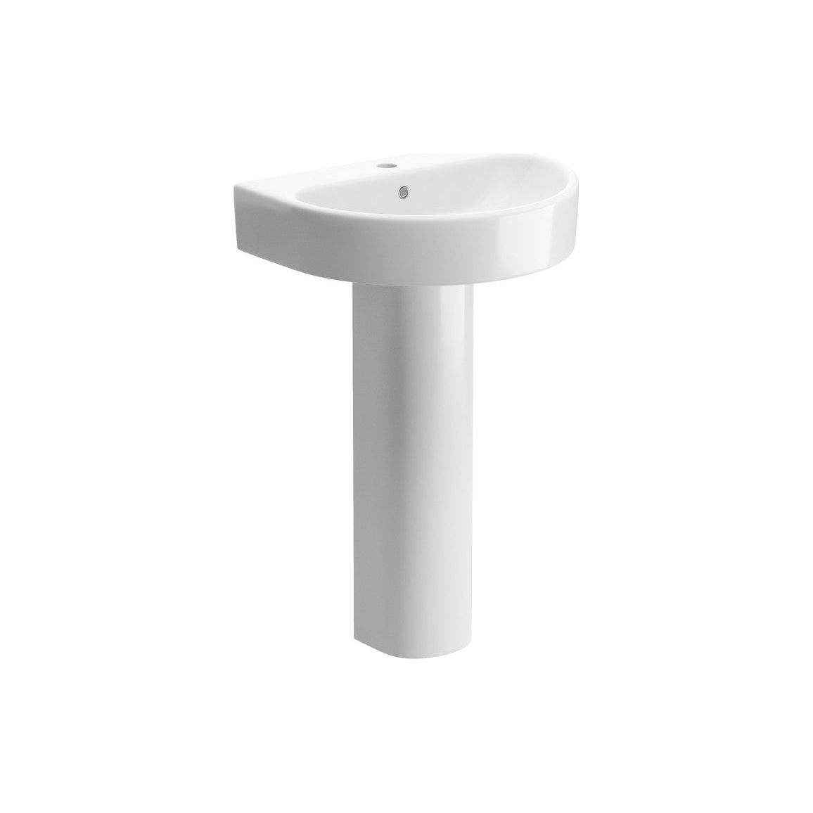 Alor 555x430mm 1TH Basin & Full Pedestal