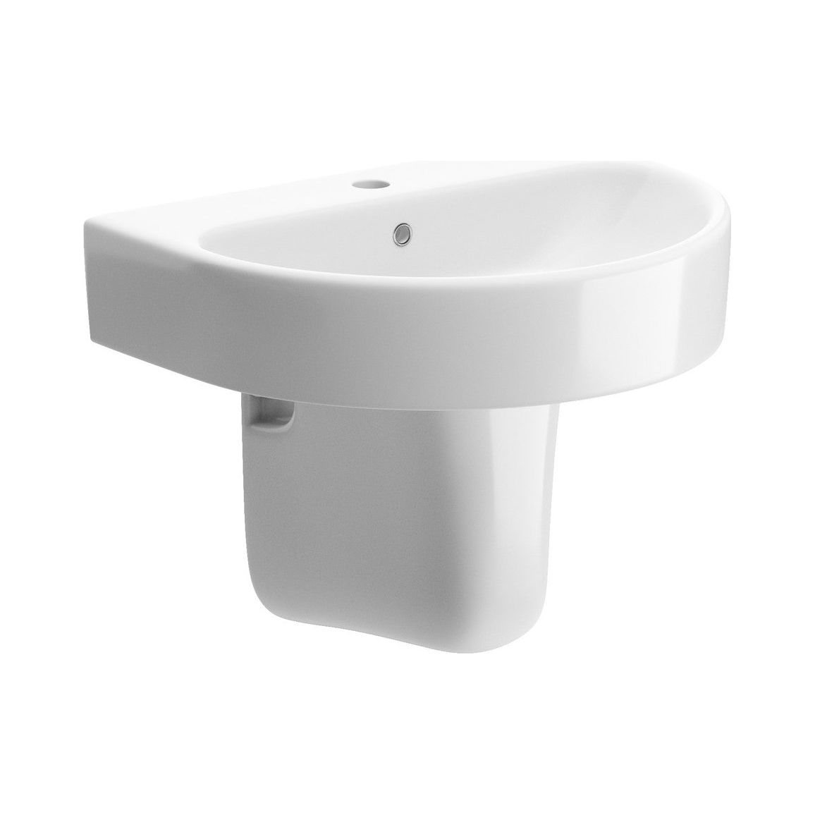 Alor 555x430mm 1TH Lavabo y Semi Pedestal