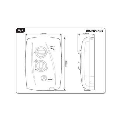 Triton T80ZFF 10.5kW Electric Shower - White/Chrome