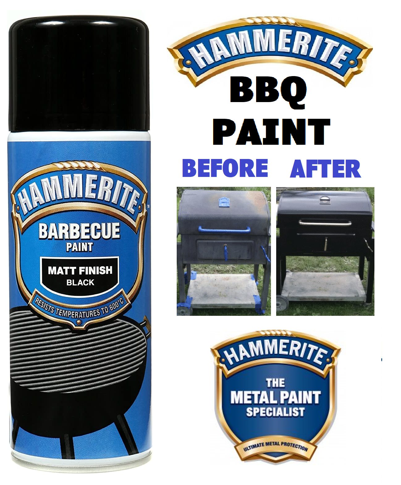 Hammerite Barbecue Paint 400ml Aerosol
