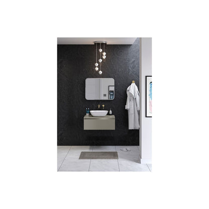 Meuble Lavabo Suspendu Conifer 800 mm 1 Tiroir (Sans Plan) - Latte