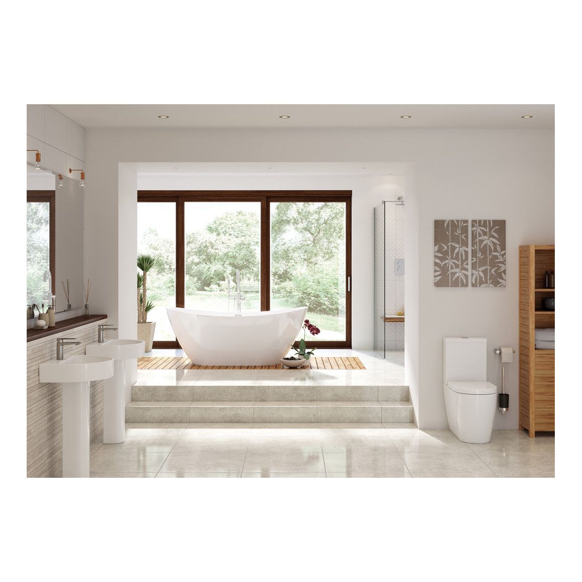 Alor Rimless Close Coupled Fully Shrouded WC & Soft Close Seat