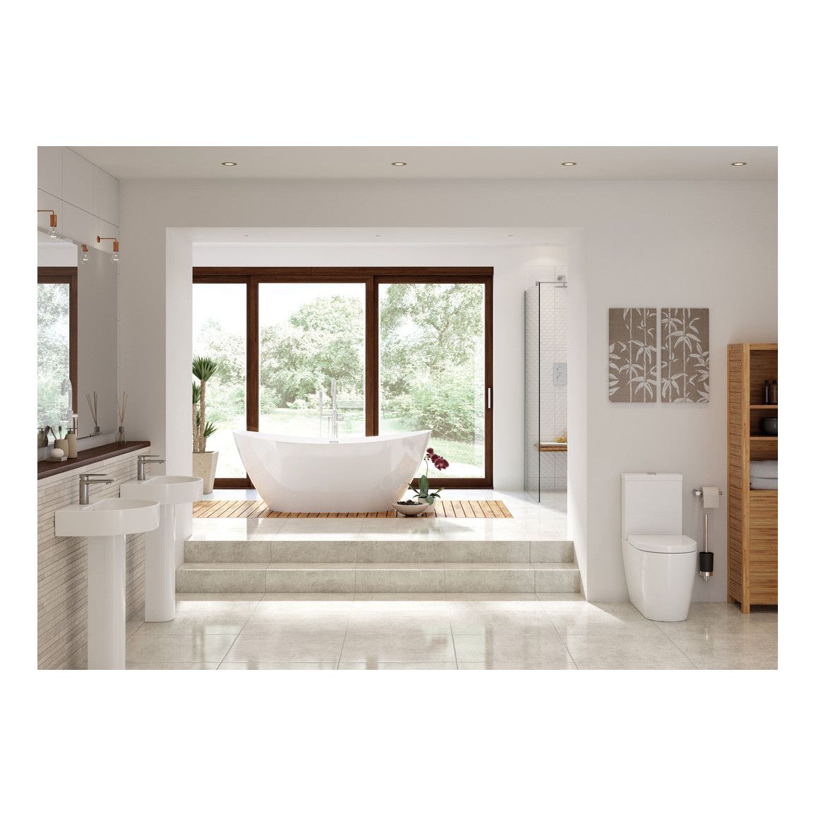 Alor Rimless Close Coupled Fully Shrouded Comfort Height WC & Soft Close Seat