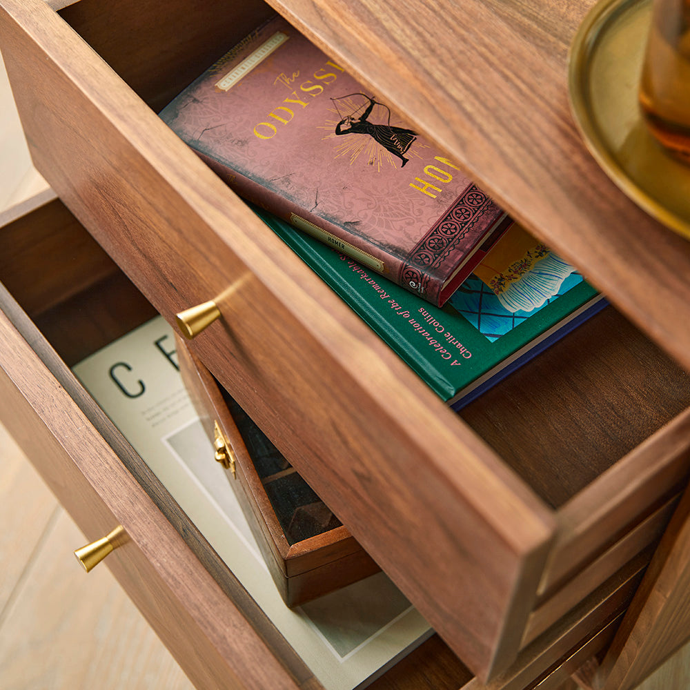 Wright Walnut Bedside Table