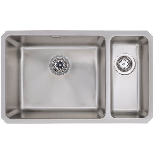 Prima+ Large 1.5B R25 LH Undermount Sink - St/Steel