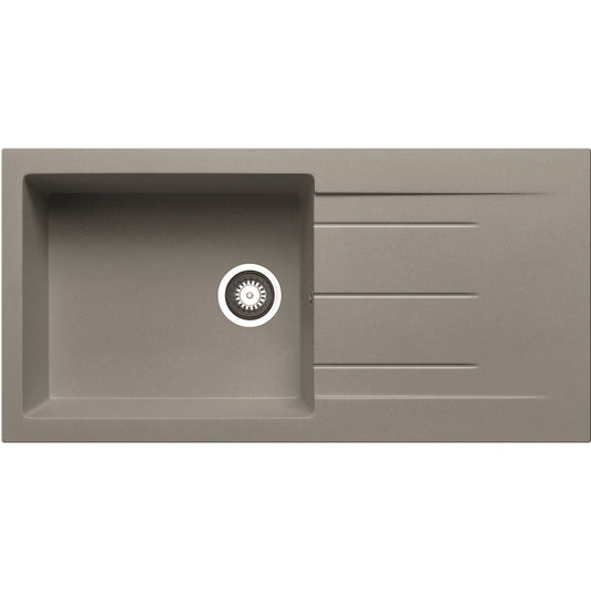 Prima+ Granite 1B & Drainer Inset Sink - Light Grey