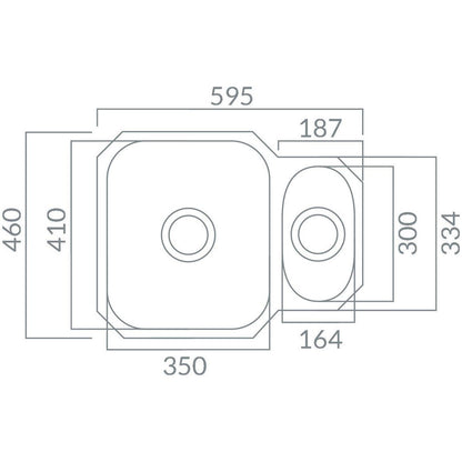 Prima 1.5B Undermount Reversible Sink - Polished Steel