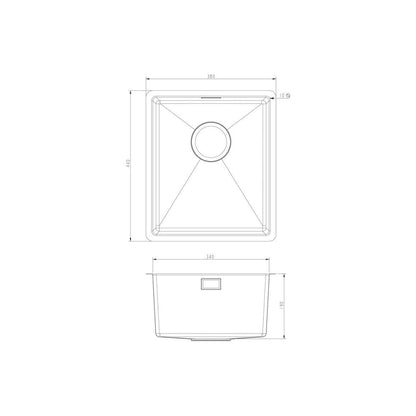 Prima+ Compact 1.0B R10 Inset/Undermount Sink - St/Steel