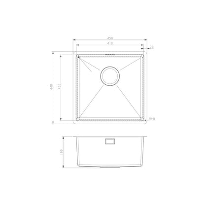 Prima+ 1.0B R10 Inset/Undermount Sink - St/Steel