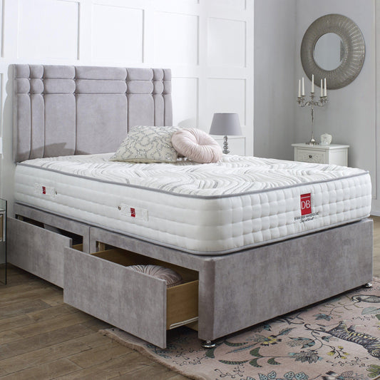 Canterbury Divan Bed Set with Button Headboard