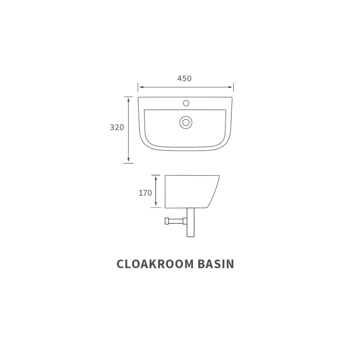 Lavabo de vestiaire Awka 450x320mm 1TH et siphon à bouteille chromé