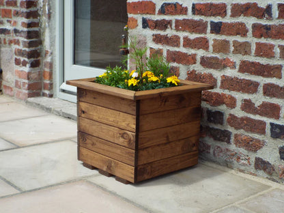 Charles Taylor Large Square Wooden Planter