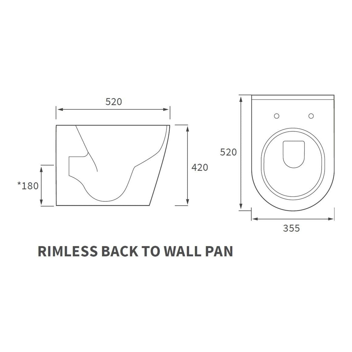 Alor Rimless Back To Wall WC & Soft Close Seat