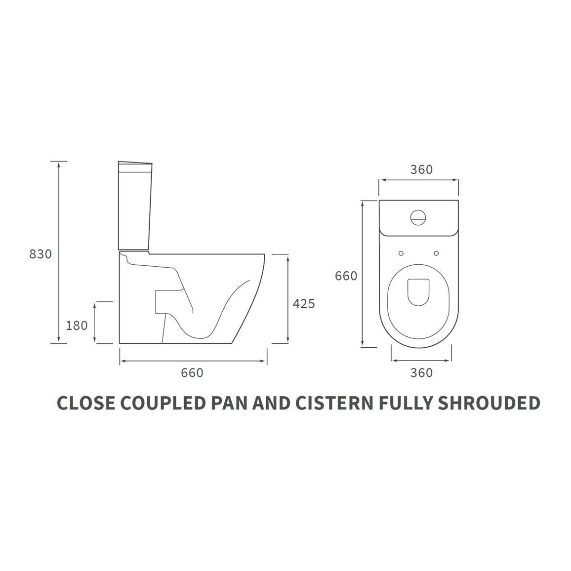 Alor Close Coupled Fully Shrouded WC & Soft Close Seat