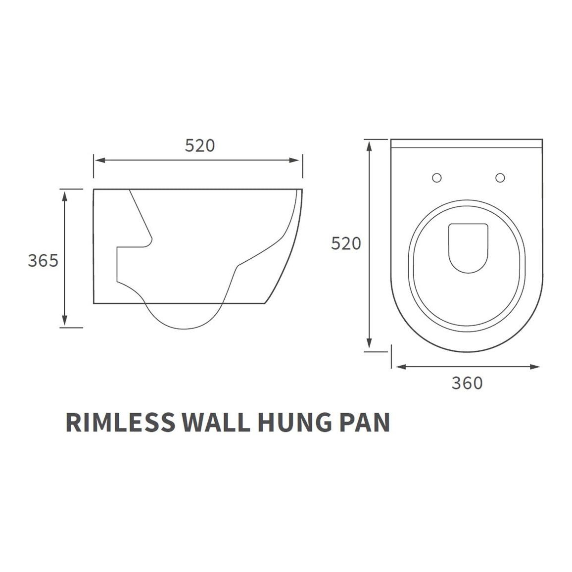 Alor Rimless Wall Hung WC & Soft Close Seat