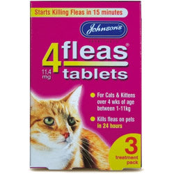 Johnsons Vet 4fleas Tablets for Cats & Kittens